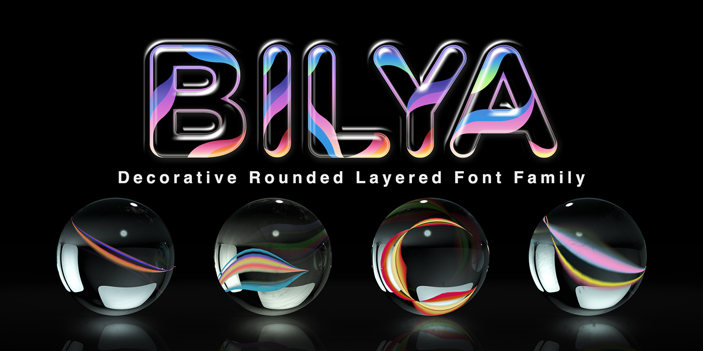 Bilya Layered COLOR SIX Font preview